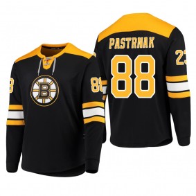 Bruins David Pastrnak #88 Adidas Platinum Long Sleeve 2018-19 Cheap Jersey T-Shirt Black