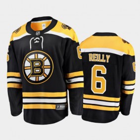 Men's Boston Bruins Mike Reilly #6 Home Black 2021 Jersey
