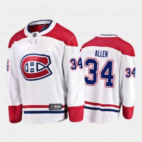 Montreal Canadiens Jake Allen #34 Away White 2020-21 Breakaway Player Jersey