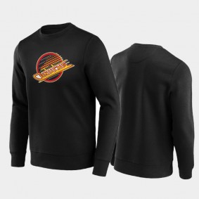 Vancouver Canucks Vintage Graphic Sweatshirt Black Crew