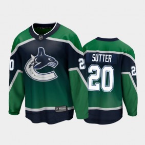 Men's Vancouver Canucks Brandon Sutter #20 Special Edition Green 2021 Jersey