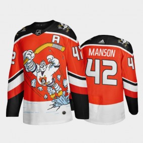 Anaheim Ducks Josh Manson #42 2021 Reverse Retro Orange Third Authentic Jersey