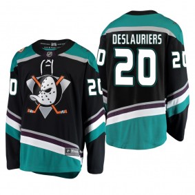 Anaheim Ducks Nicolas Deslauriers #20 Breakaway Player Alternate Black Jersey