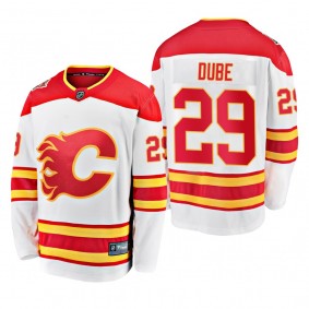 Calgary Flames Dillon Dube #29 2019 Heritage Classic White Breakaway Player Jersey
