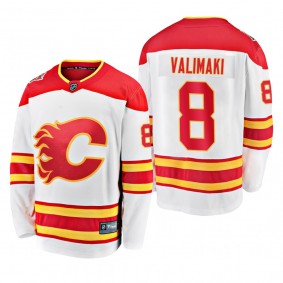 Calgary Flames Juuso Valimaki #8 2019 Heritage Classic White Breakaway Player Jersey