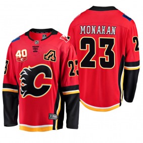 Calgary Flames Sean Monahan #23 40th Anniversary Red Home Jersey