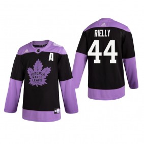 Morgan Rielly #44 Toronto Maple Leafs 2019 Hockey Fights Cancer Black Practice Jersey