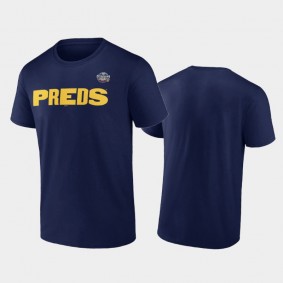 Nashville Predators 2022 Stadium Series Alternate Logo Tonal Navy T-Shirt Men
