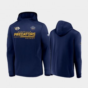Nashville Predators 2022 Stadium Series Men Navy Authentic Pro Pullover Hoodie