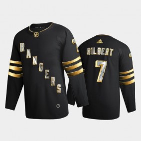 Rangers Rod Gilbert #7 Hockey HOF 1982 Golden Edition Black Jersey