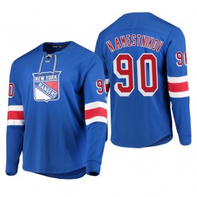 Rangers Vladislav Namestnikov #90 Platinum Long Sleeve 2018-19 Cheap Jersey T-Shirt Blue