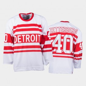 Detroit Red Wings Henrik Zetterberg #40 Heritage White Replica Throwback Jersey
