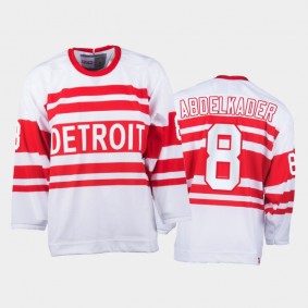 Detroit Red Wings Justin Abdelkader #8 Heritage White Replica Throwback Jersey