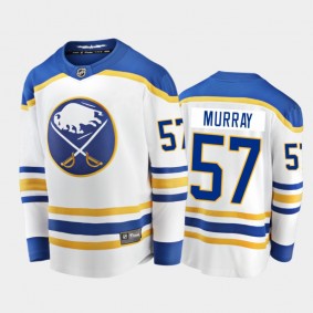 Men's Buffalo Sabres Brett Murray #57 Away White 2021 Jersey