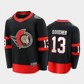 Men Ottawa Senators Tyler Boucher #13 Home Red 2021 NHL Draft Jersey