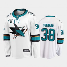 Men's San Jose Sharks Mario Ferraro #38 Commemorate 30th Anniversary Away White Jersey