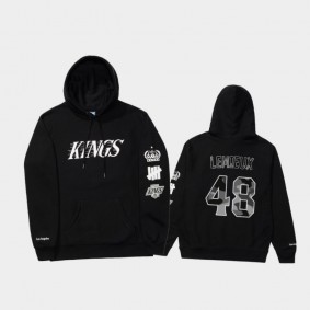 Men's Brendan Lemieux #48 Undefeated X LA Kings Black Warm Up Hoodie