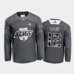 Men's Undefeated X LA Kings Trevor Moore #12 Warm Up Gray Jersey