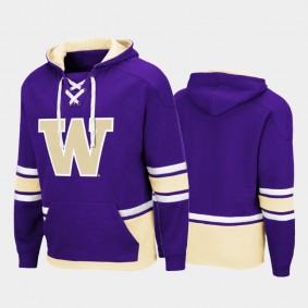 Men Washington Huskies Lace-up Purple Hoodie College Hockey 3.0