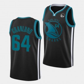 Mikael Granlund San Jose Sharks Warriors Mashup 2023 Black Jersey #64 Basketball