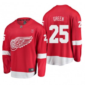 Men's Mike Green #25 Detroit Red Wings Home Red #7 Patch Jersey