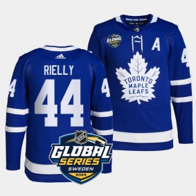 Toronto Maple Leafs 2023 NHL Global Series Sweden Morgan Rielly #44 Royal Authentic Jersey Men's