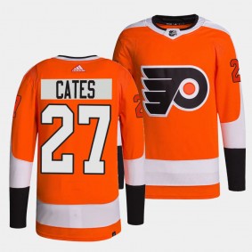 Noah Cates Philadelphia Flyers Home Orange #27 Authentic Pro Primegreen Jersey Men's