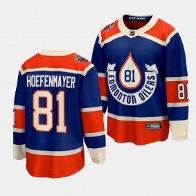 Noel Hoefenmayer Edmonton Oilers 2023 NHL Heritage Classic Royal #81 Premier Jersey Men's