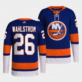 New York Islanders 2022 Home Oliver Wahlstrom #26 Royal Jersey Primegreen Authentic Pro