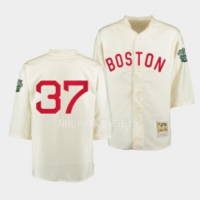 Boston Bruins 2023 Winter Classic Patrice Bergeron Cream #37 Throwback Baseball Jersey