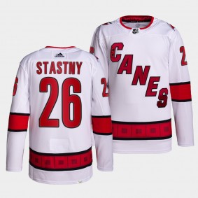 Carolina Hurricanes Primegreen Authentic Paul Stastny #26 White Jersey Away