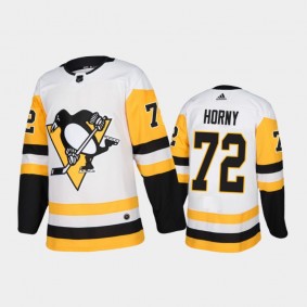 Pittsburgh Penguins Patric Hornqvist #72 Nickname White Away Authentic Horny Jersey