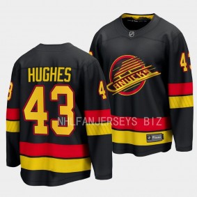 Quinn Hughes Vancouver Canucks 2023-24 Alternate Black #43 Breakaway Player Jersey Men's