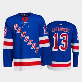 2021-22 New York Rangers Alexis Lafreniere Primegreen Authentic Jersey Blue Home Uniform