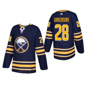 Men's Buffalo Sabres Zemgus Girgensons #28 Home Navy Authentic Player Cheap Jersey