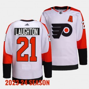 Scott Laughton Philadelphia Flyers 2023-24 Away White #21 Primegreen Authentic Pro Jersey Men's