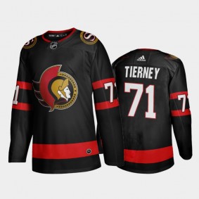 Ottawa Senators Chris Tierney #71 Home Black 2020-21 Adizero Jersey