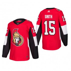 Men's Ottawa Senators Zack Smith #15 Home Red Authentic Player Cheap Jersey