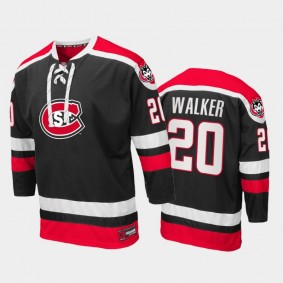 Nolan Walker #20 St. Cloud State Huskies 2021-22 College Hockey Black Jersey