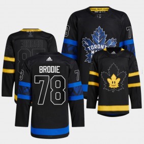 T.J. Brodie Toronto Maple Leafs x drew house Alternate Authentic Reversible Black Jersey Justin Bieber Next Gen uniform
