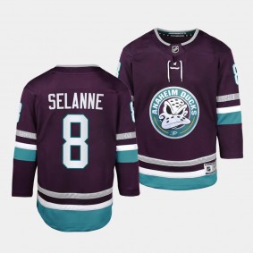 Anaheim Ducks #8 Teemu Selanne 2023-24 30th Anniversary Replica Player Purple Youth Jersey