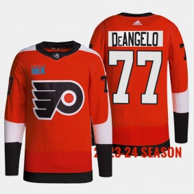 Philadelphia Flyers 2023-24 Home Tony DeAngelo #77 Burnt Orange Jersey Primegreen