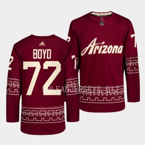 Arizona Coyotes 2022-23 Desert Night Alternate Travis Boyd #72 Garnet Primegreen Authentic Jersey Men's
