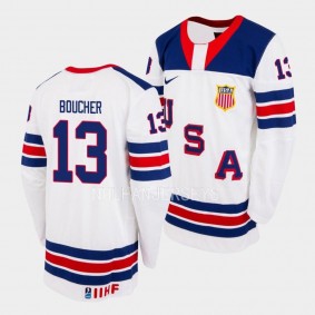 USA 2023 IIHF World Junior Championship Tyler Boucher #13 White Jersey