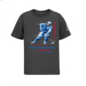 USA Team 2021 IIHF Ice Hockey U18 World Championship T-Shirt Graphic Gray