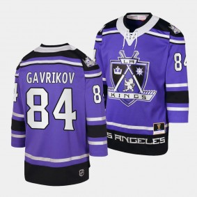 Vladislav Gavrikov Los Angeles Kings 2002 Blue Line Player Purple #84 Jersey