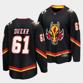 Calgary Flames #61 Walker Duehr Alternate 2022-23 Black Breakaway Player Jersey