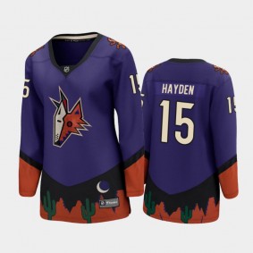 Women Arizona Coyotes John Hayden #15 2021 Special Edition Jersey - Purple