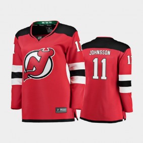 2020-21 Women's New Jersey Devils Andreas Johnsson #11 Home Breakaway Player Jersey - Red