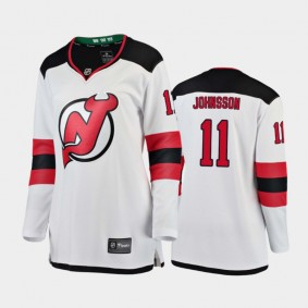 2020-21 Women's New Jersey Devils Andreas Johnsson #11 Away Breakaway Player Jersey - White